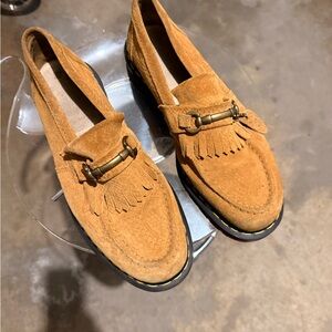Dr. Martens Tan Suede Adrian Snaffle Loafers